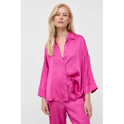 Košile MAX&Co. dámská, růžová barva, relaxed, s klasickým límcem